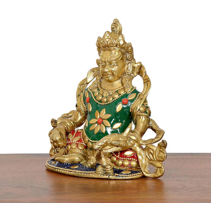 Brassaura® Brass Kubera Statue | Height 5 Inches