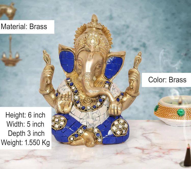 ब्रासोरा® वृंदावन वेणुगोपाल कृष्ण पीतल की प्रतिमा मोर के साथ | एंटीक नीला और सुनहरा रंग | ऊँचाई 20 इंच