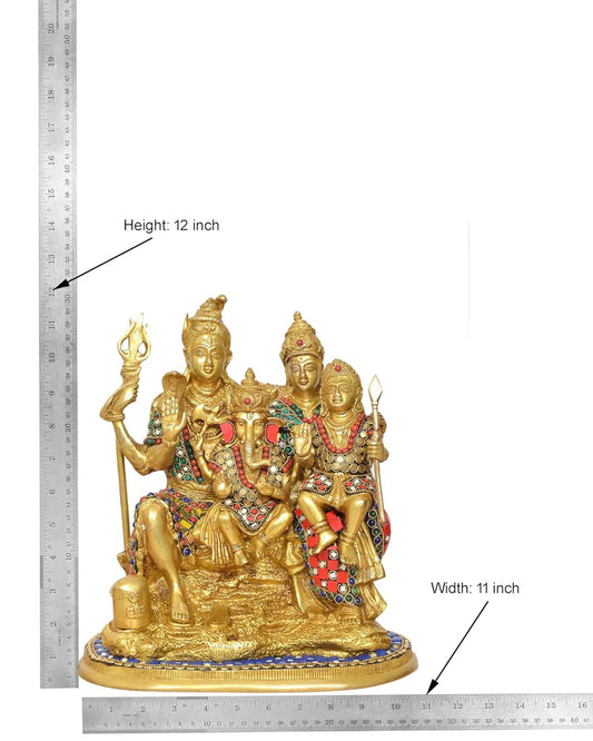 Brassaura® Brass Shiv Parivar Idol | Height 12 Inches