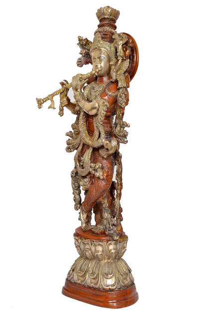 Brassaura® Brass Krishna Statue | Height 29 Inches
