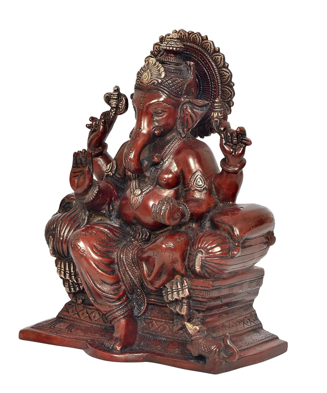 ब्रासोरा® वृंदावन वेणुगोपाल कृष्ण पीतल की प्रतिमा मोर के साथ | एंटीक नीला और सुनहरा रंग | ऊँचाई 20 इंच