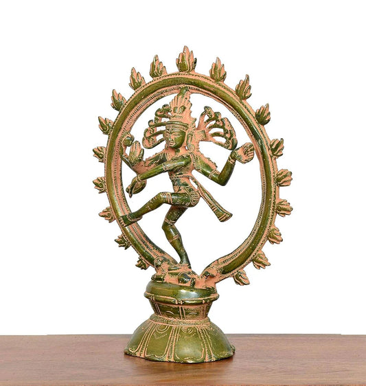 Brassaura® Brass Natraj Lord Shiva Statue | Height 9 Inches