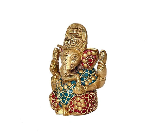 Brassaura® Brass Lord Ganesha Statue | Height 4 Inches