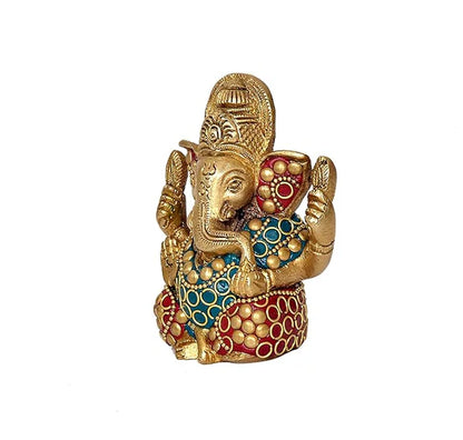 Brassaura® Brass Lord Ganesha Statue | Height 4 Inches