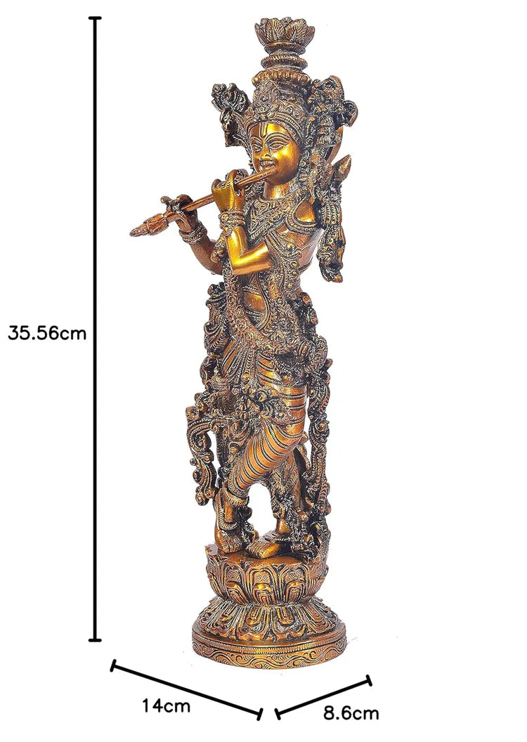 Brassaura® Brass Spiritual Decorative Idol | Height 14 Inches