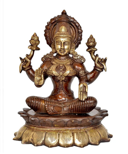 ब्रासोरा® वृंदावन वेणुगोपाल कृष्ण पीतल की प्रतिमा मोर के साथ | एंटीक नीला और सुनहरा रंग | ऊँचाई 20 इंच