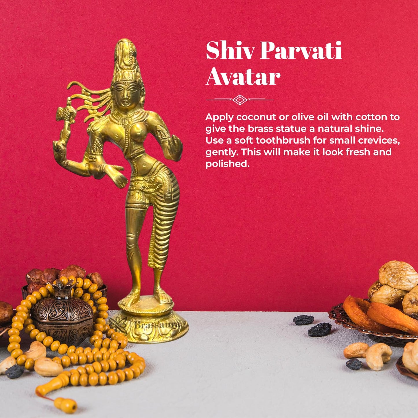 Ardhanarishvara Statue for Home and Decor Height 8.5 Inch & Weight 910 Gram