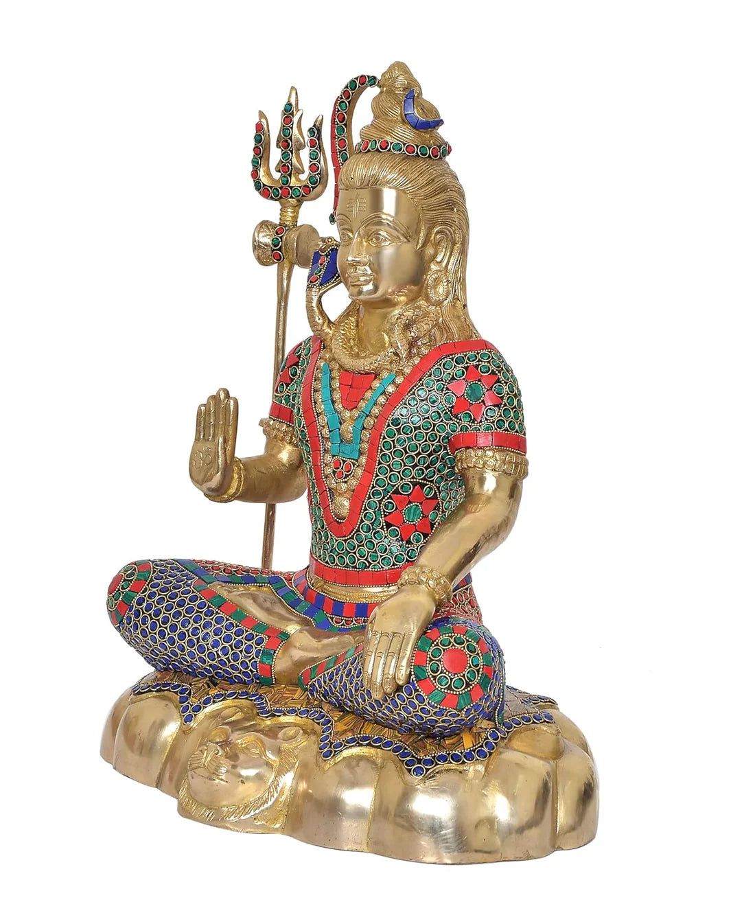 Brassaura® Brass Lord Shiva Statue (Shiv Ji Murti) | Height 17.5 Inches
