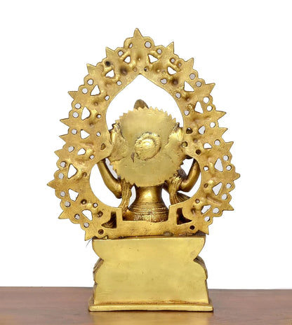 ब्रासोरा® वृंदावन वेणुगोपाल कृष्ण पीतल की प्रतिमा मोर के साथ | एंटीक नीला और सुनहरा रंग | ऊँचाई 20 इंच