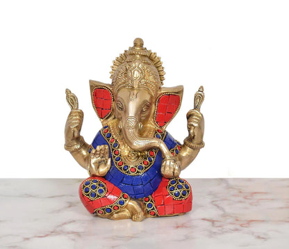 Brassaura® Brass Ganesha Idol | Height 6 Inches