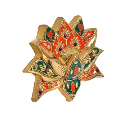 Brassaura® Brass Lotus Flower Wall Hanging | Height 5 Inches | ONE HANGING