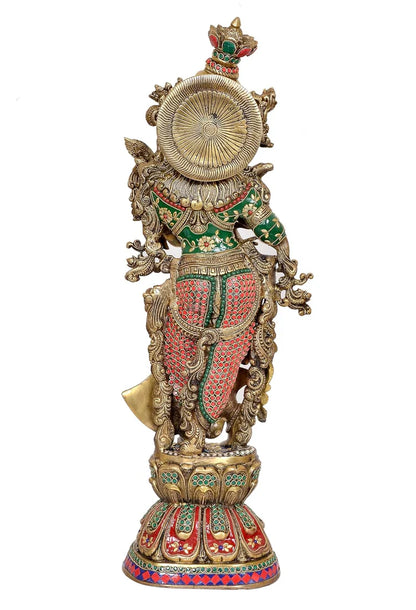 Brassaura® Brass Radha Statue | Height 29 Inches