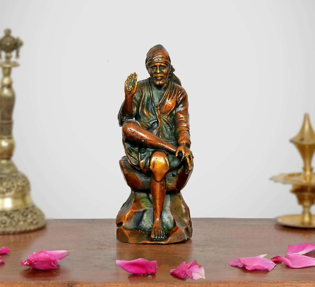 ब्रासोरा® वृंदावन वेणुगोपाल कृष्ण पीतल की प्रतिमा मोर के साथ | एंटीक नीला और सुनहरा रंग | ऊँचाई 20 इंच