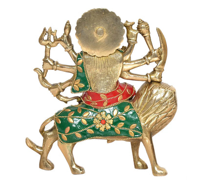 Brassaura® Brass Durga Maa Statue | Height 7 Inches