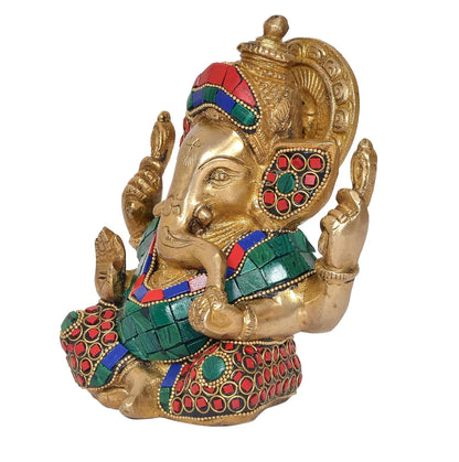 ब्रासोरा® वृंदावन वेणुगोपाल कृष्ण पीतल की प्रतिमा मोर के साथ | एंटीक नीला और सुनहरा रंग | ऊँचाई 20 इंच