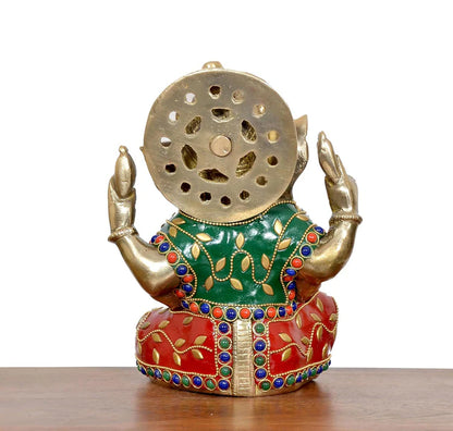 Brassaura® Brass Ganesha Statue | Height 7 Inches