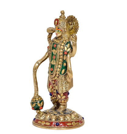 Brassaura® Brass Lord Vishnu Statue | Height 7.5 Inches