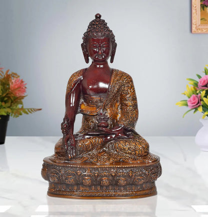 ब्रासोरा® वृंदावन वेणुगोपाल कृष्ण पीतल की प्रतिमा मोर के साथ | एंटीक नीला और सुनहरा रंग | ऊँचाई 20 इंच