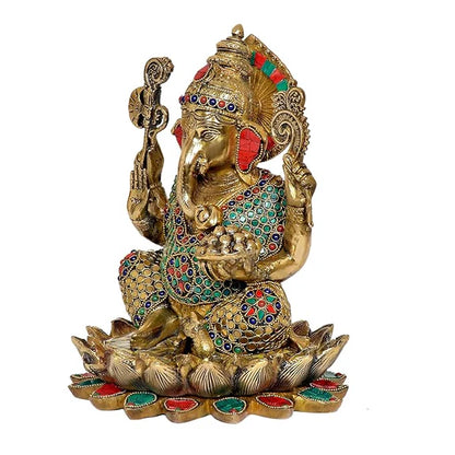ब्रासोरा® वृंदावन वेणुगोपाल कृष्ण पीतल की प्रतिमा मोर के साथ | एंटीक नीला और सुनहरा रंग | ऊँचाई 20 इंच