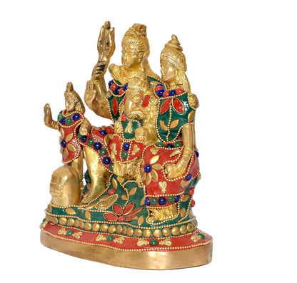 Brassaura® Brass Shiv Parivar Statue | Height 6 Inches