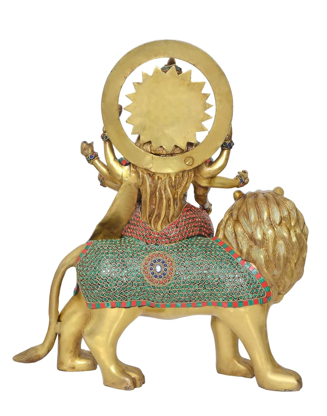 ब्रासोरा® वृंदावन वेणुगोपाल कृष्ण पीतल की प्रतिमा मोर के साथ | एंटीक नीला और सुनहरा रंग | ऊँचाई 20 इंच