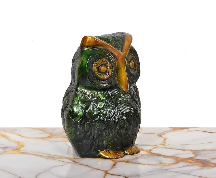 Brassaura® Brass Owl Showpiece | Height 7 Inches