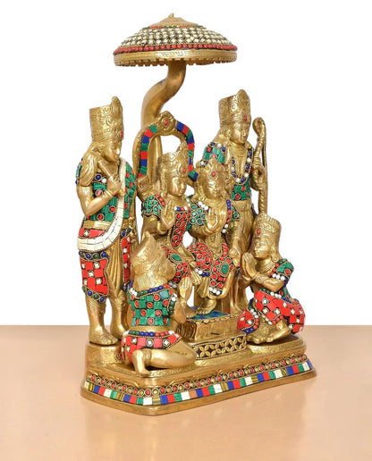 Brassaura® Brass Ram Darbar Statue | Height 15 Inches