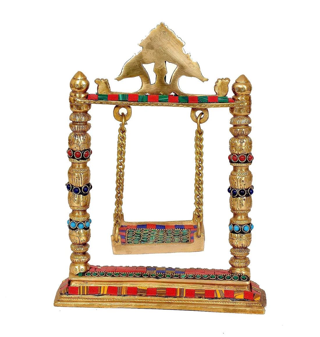 Brassaura® Brass Ladoo Gopal Swing Jhula | Height 26 cm