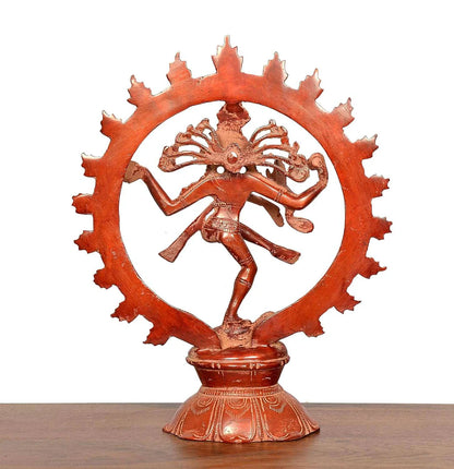 Brassaura® Brass Natraj Lord Shiva Statue | Height 9 Inches