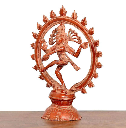 Brassaura® Brass Natraj Lord Shiva Statue | Height 9 Inches