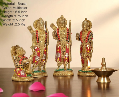 Brassaura® Brass Ram Darbar Statue | Height 6.5 Inches