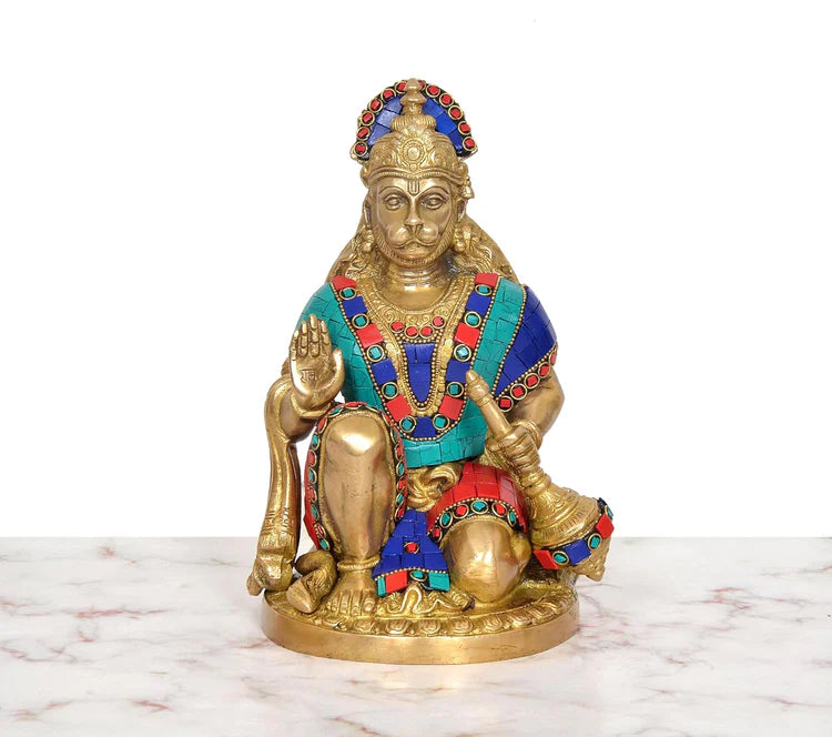 Brassaura® Brass Hanuman Statue | Height 9.5 Inches
