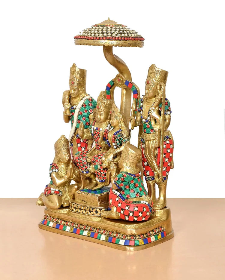 Brassaura® Brass Ram Darbar Statue | Height 15 Inches