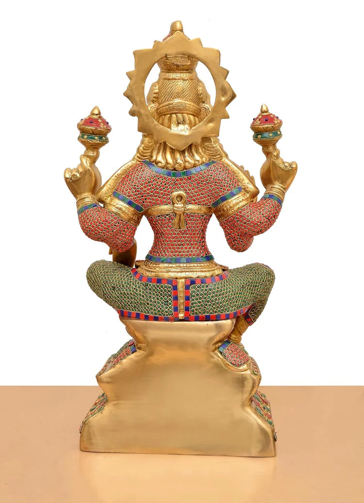 Brassaura® Brass Goddess Lakshmi Idol | Height 29 Inches