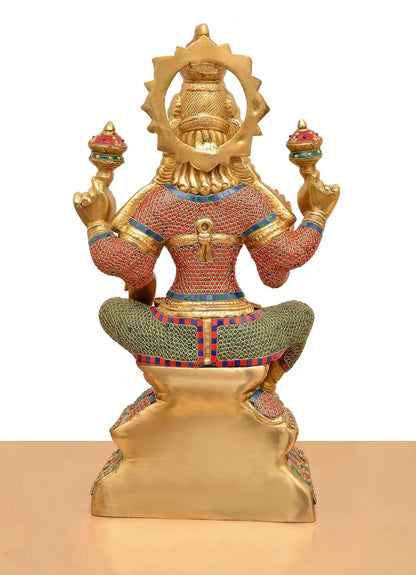 Brassaura® Brass Goddess Lakshmi Idol | Height 29 Inches