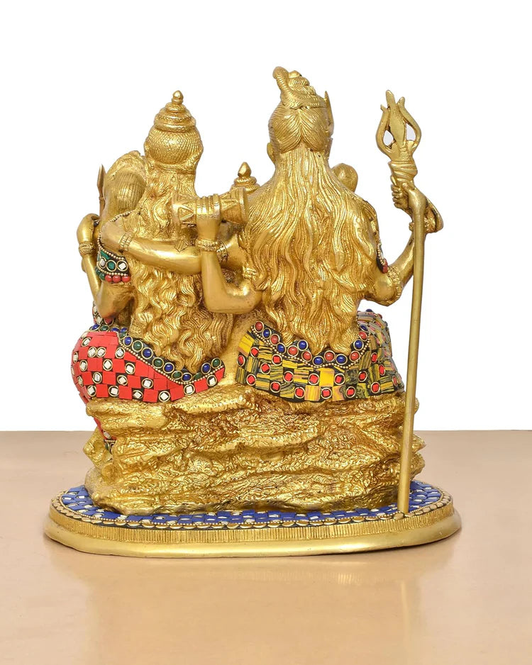 Brassaura® Brass Shiv Parivar Idol | Height 12 Inches
