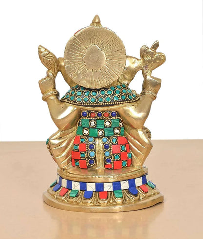Brassaura® Brass Lord Ganesha Idol | Height 8 Inches