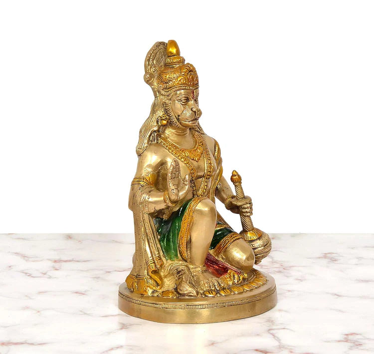 Brassaura® Brass Hanuman Statue | Height 9.5 Inches