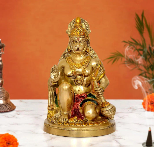 Brassaura® Brass Hanuman Statue | Height 9.5 Inches