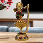 Brass Gem Stone Work Dancing Ganesha Idol for Home and Decor Weight 3 Kg Height 30 cm