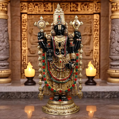 Brass Balaji Idol For Home Decor Height 46 Inch & Weight 48.1 Kg