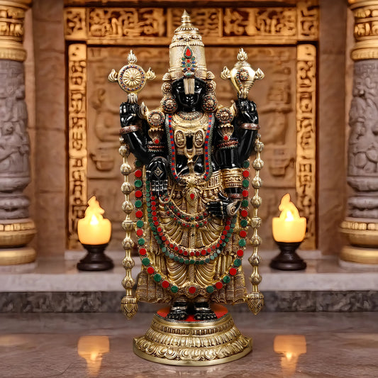 Brass Balaji Idol For Home Decor Height 46 Inch & Weight 48.1 Kg