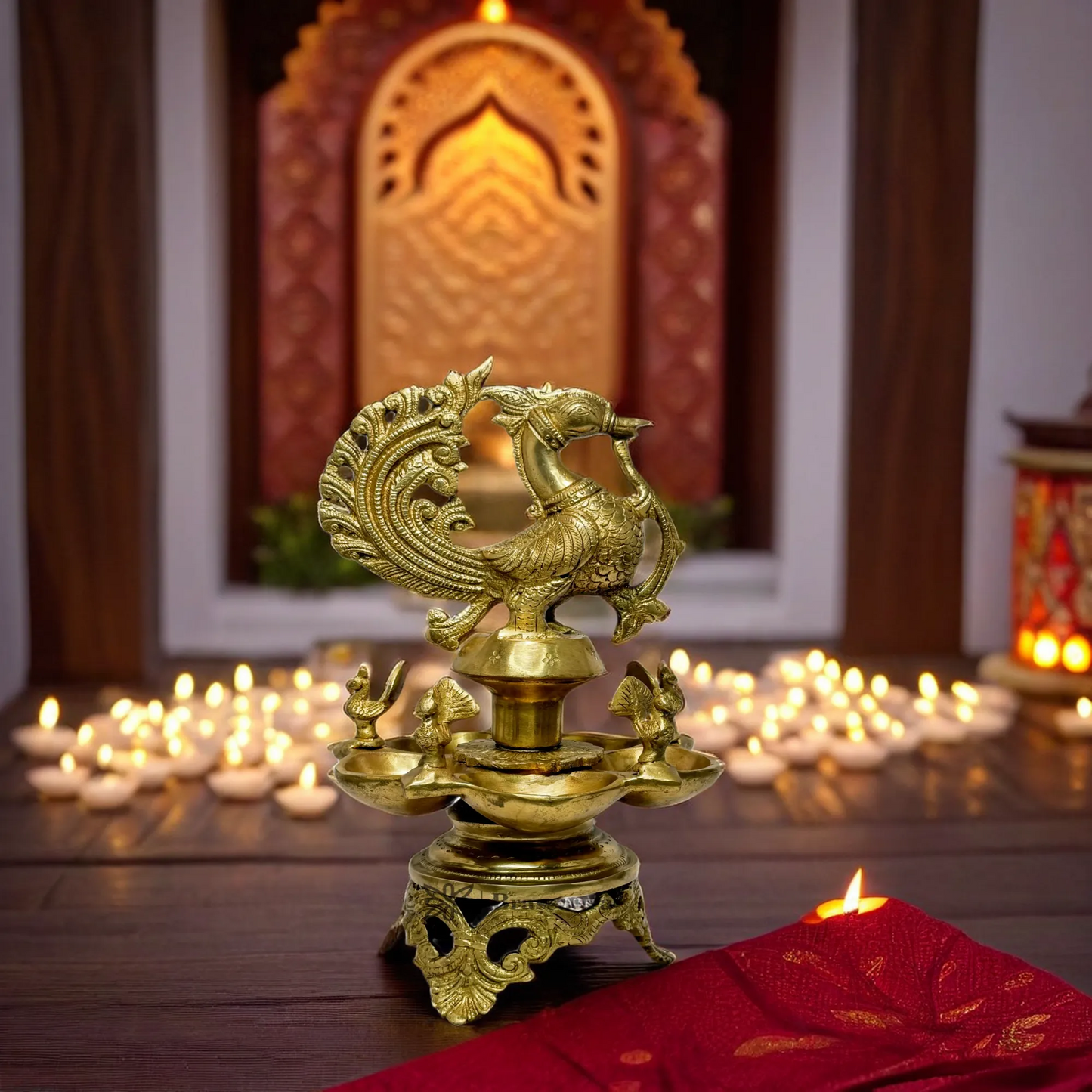 Brass Cock Deepak for Home and Decor Weight 4 Kg Height 33 cm