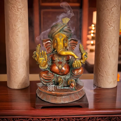 Brassaura™ Brass Ganesha Statue – “Lord of Beginnings” | Height 20 Inches & Weight 25 Kgs