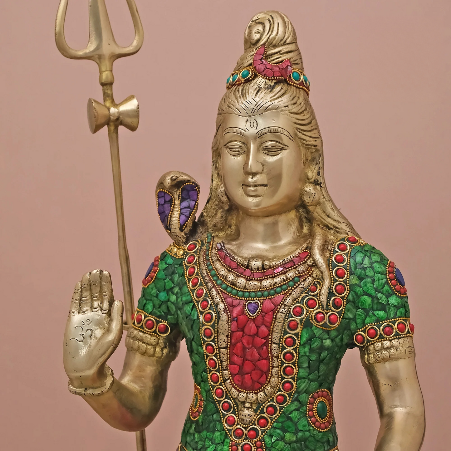 Brassaura® Brass Lord Shiva with Trishul Statue | Height 21.5 Inches
