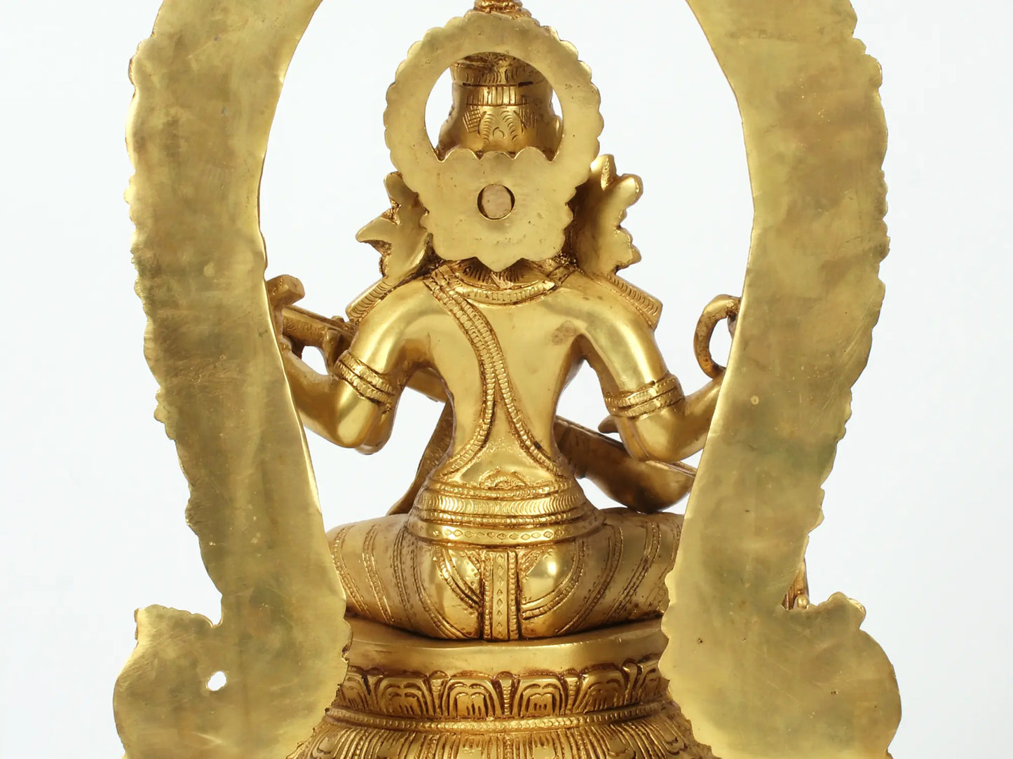 Brassaura® Brass Saraswati Statue | Height 20.47 Inches & Weight 13.53 kg