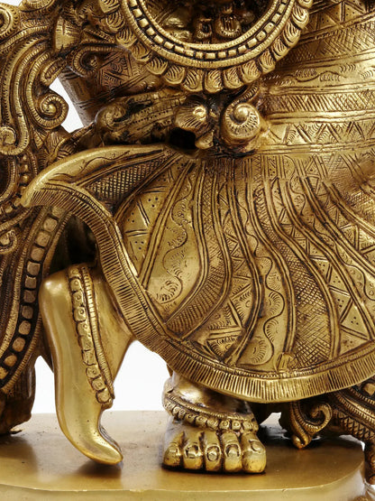 Brassaura® Brass Radha Krishna Statue | Height 47.05 Inches & Weight 110 kg