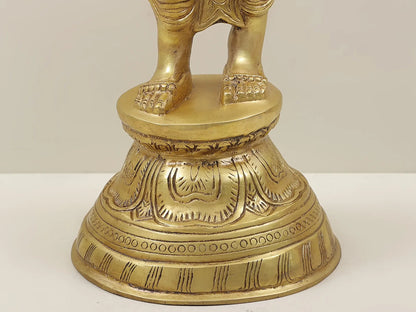 Brassaura® ब्रास डीप लक्ष्मी प्रतिमा | ऊंचाई 28.54 इंच और वजन 11.40 किलो