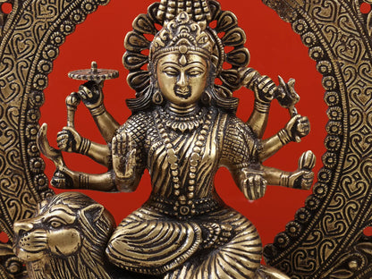 Brassaura® Brass Maa Durga Statue | Height 14.57 Inches & Weight 5.50 kg