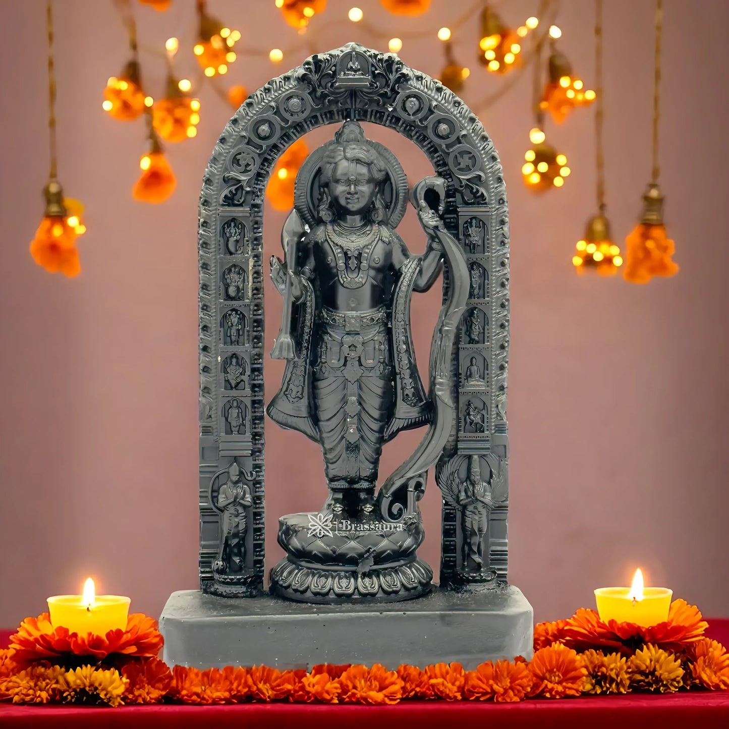 Brassaura™ Resin Ram Lalla – Height 7.2 Inches & Weight 326 Grams | Artistic Spiritual Accent